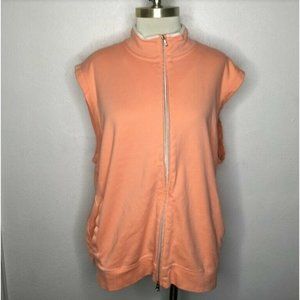 Carnoustie Women Sleeveless Golf Vest Full Zip Sports Orange Plus Size XXL